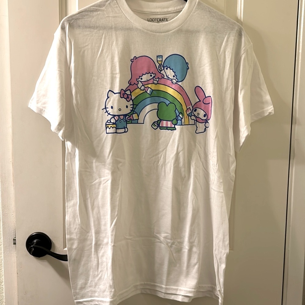 SANRIO X LootCrate Sanrio Characters White Tee, Sz M